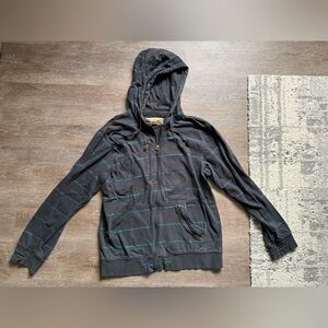 Men’s Empyre Black and Blue Striped Hoodie